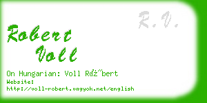 robert voll business card